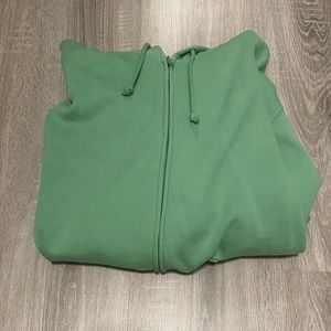 tna green boyfriend zip up hoodie